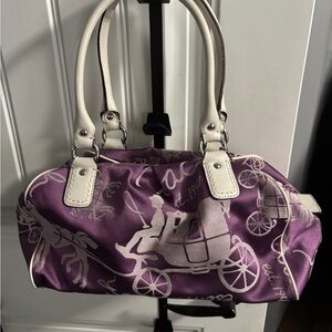 LIMITED EDITION RARE Purple 2009 Coach Horse Carriage Shoulder Bag